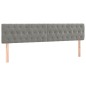 vidaXL Boxspringbett mit Matratze Hellgrau 200x200 cm Samt vidaXL Boxspringbett mit Matratze Hellgrau 200x200 cm Samt