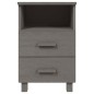 vidaXL Nachttische HAMAR 2 Stk. Hellgrau 40x35x62 cm Massivholz vidaXL Nachttische HAMAR 2 Stk. Hellgrau 40x35x62 cm Massivholz