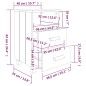 vidaXL Nachttische HAMAR 2 Stk. Hellgrau 40x35x62 cm Massivholz vidaXL Nachttische HAMAR 2 Stk. Hellgrau 40x35x62 cm Massivholz