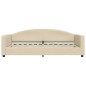 Tagesbett Creme 100x200 cm Stoff Tagesbett Creme 100x200 cm Stoff