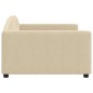 Tagesbett Creme 100x200 cm Stoff Tagesbett Creme 100x200 cm Stoff