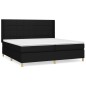 vidaXL Boxspringbett mit Matratze Schwarz 200x200 cm Stoff vidaXL Boxspringbett mit Matratze Schwarz 200x200 cm Stoff