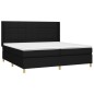 vidaXL Boxspringbett mit Matratze Schwarz 200x200 cm Stoff vidaXL Boxspringbett mit Matratze Schwarz 200x200 cm Stoff