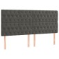 vidaXL Boxspringbett mit Matratze Dunkelgrau 200x200 cm Samt vidaXL Boxspringbett mit Matratze Dunkelgrau 200x200 cm Samt