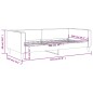 Tagesbett Dunkelgrau 100x200 cm Stoff