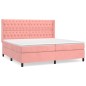 vidaXL Boxspringbett mit Matratze Rosa 200x200 cm Samt vidaXL Boxspringbett mit Matratze Rosa 200x200 cm Samt