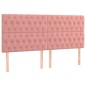 vidaXL Boxspringbett mit Matratze Rosa 200x200 cm Samt vidaXL Boxspringbett mit Matratze Rosa 200x200 cm Samt