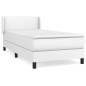 vidaXL Boxspringbett mit Matratze Weiß 80x200 cm Kunstleder vidaXL Boxspringbett mit Matratze Weiß 80x200 cm Kunstleder
