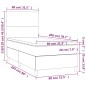 vidaXL Boxspringbett mit Matratze & LED Hellgrau 80x200 cm Stoff vidaXL Boxspringbett mit Matratze & LED Hellgrau 80x200 cm Stoff