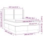 vidaXL Boxspringbett mit Matratze Dunkelgrau 140x200 cm Samt vidaXL Boxspringbett mit Matratze Dunkelgrau 140x200 cm Samt