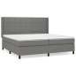 vidaXL Boxspringbett mit Matratze Dunkelgrau 200x200 cm Stoff vidaXL Boxspringbett mit Matratze Dunkelgrau 200x200 cm Stoff