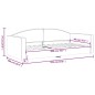 Tagesbett Creme 90x200 cm Stoff Tagesbett Creme 90x200 cm Stoff