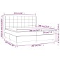 vidaXL Boxspringbett mit Matratze Dunkelgrau 200x200 cm Stoff vidaXL Boxspringbett mit Matratze Dunkelgrau 200x200 cm Stoff