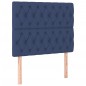 vidaXL Boxspringbett mit Matratze & LED Blau 120x200 cm Stoff vidaXL Boxspringbett mit Matratze & LED Blau 120x200 cm Stoff