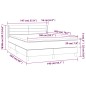 vidaXL Boxspringbett mit Matratze Dunkelgrau 140x200 cm Samt vidaXL Boxspringbett mit Matratze Dunkelgrau 140x200 cm Samt
