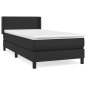 vidaXL Boxspringbett mit Matratze Schwarz 90x200 cm Kunstleder vidaXL Boxspringbett mit Matratze Schwarz 90x200 cm Kunstleder