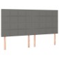 vidaXL Boxspringbett mit Matratze & LED Dunkelgrau 200x200 cm Stoff vidaXL Boxspringbett mit Matratze & LED Dunkelgrau 200x200 cm Stoff