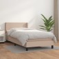 vidaXL Boxspringbett mit Matratze Cappuccino-Braun 90x200cm Kunstleder vidaXL Boxspringbett mit Matratze Cappuccino-Braun 90x200cm Kunstleder
