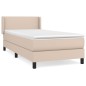 vidaXL Boxspringbett mit Matratze Cappuccino-Braun 90x200cm Kunstleder vidaXL Boxspringbett mit Matratze Cappuccino-Braun 90x200cm Kunstleder