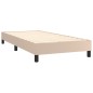vidaXL Boxspringbett mit Matratze Cappuccino-Braun 90x200cm Kunstleder vidaXL Boxspringbett mit Matratze Cappuccino-Braun 90x200cm Kunstleder