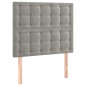 vidaXL Boxspringbett mit Matratze Hellgrau 100x200 cm Samt vidaXL Boxspringbett mit Matratze Hellgrau 100x200 cm Samt