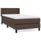vidaXL Boxspringbett mit Matratze Braun 100x200 cm Kunstleder vidaXL Boxspringbett mit Matratze Braun 100x200 cm Kunstleder