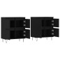 vidaXL Sideboards 2 Stk. Schwarz Holzwerkstoff vidaXL Sideboards 2 Stk. Schwarz Holzwerkstoff