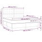 vidaXL Boxspringbett mit Matratze & LED Schwarz 180x200 cm Stoff vidaXL Boxspringbett mit Matratze & LED Schwarz 180x200 cm Stoff