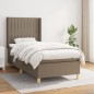 vidaXL Boxspringbett mit Matratze Taupe 90x200 cm Stoff vidaXL Boxspringbett mit Matratze Taupe 90x200 cm Stoff