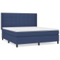 vidaXL Boxspringbett mit Matratze Blau 180x200 cm Stoff vidaXL Boxspringbett mit Matratze Blau 180x200 cm Stoff