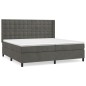vidaXL Boxspringbett mit Matratze Dunkelgrau 200x200 cm Samt vidaXL Boxspringbett mit Matratze Dunkelgrau 200x200 cm Samt