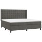 vidaXL Boxspringbett mit Matratze Dunkelgrau 200x200 cm Samt vidaXL Boxspringbett mit Matratze Dunkelgrau 200x200 cm Samt