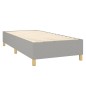 vidaXL Boxspringbett mit Matratze & LED Hellgrau 90x190 cm Stoff vidaXL Boxspringbett mit Matratze & LED Hellgrau 90x190 cm Stoff