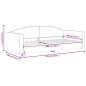 Tagesbett Taupe 90x200 cm Stoff Tagesbett Taupe 90x200 cm Stoff