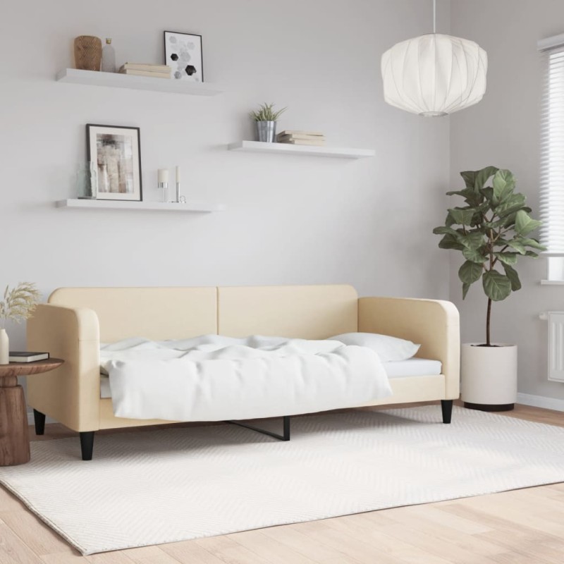 Tagesbett Creme 80x200 cm Stoff Tagesbett Creme 80x200 cm Stoff