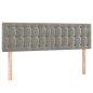 vidaXL Boxspringbett mit Matratze Hellgrau 140x200 cm Samt vidaXL Boxspringbett mit Matratze Hellgrau 140x200 cm Samt