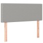 vidaXL Boxspringbett mit Matratze & LED Hellgrau 100x200 cm Stoff vidaXL Boxspringbett mit Matratze & LED Hellgrau 100x200 cm Stoff