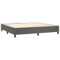 vidaXL Boxspringbett mit Matratze Dunkelgrau 200x200 cm Samt vidaXL Boxspringbett mit Matratze Dunkelgrau 200x200 cm Samt
