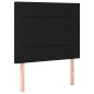 vidaXL Boxspringbett mit Matratze & LED Schwarz 90x190 cm Stoff vidaXL Boxspringbett mit Matratze & LED Schwarz 90x190 cm Stoff