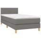 vidaXL Boxspringbett mit Matratze & LED Dunkelgrau 100x200 cm Stoff vidaXL Boxspringbett mit Matratze & LED Dunkelgrau 100x200 cm Stoff