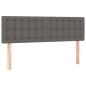 vidaXL Boxspringbett mit Matratze Grau 140x190 cm Kunstleder vidaXL Boxspringbett mit Matratze Grau 140x190 cm Kunstleder