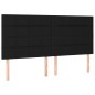 vidaXL Boxspringbett mit Matratze & LED Schwarz 160x200 cm Stoff vidaXL Boxspringbett mit Matratze & LED Schwarz 160x200 cm Stoff