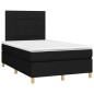 vidaXL Boxspringbett mit Matratze & LED Schwarz 120x200 cm Stoff vidaXL Boxspringbett mit Matratze & LED Schwarz 120x200 cm Stoff