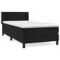 vidaXL Boxspringbett mit Matratze Schwarz 100x200 cm Samt vidaXL Boxspringbett mit Matratze Schwarz 100x200 cm Samt