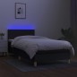 vidaXL Boxspringbett mit Matratze & LED Schwarz 100x200 cm Stoff vidaXL Boxspringbett mit Matratze & LED Schwarz 100x200 cm Stoff