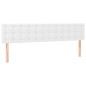 vidaXL Boxspringbett mit Matratze Weiß 200x200 cm Kunstleder vidaXL Boxspringbett mit Matratze Weiß 200x200 cm Kunstleder