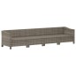 vidaXL 4-tlg. Garten-Lounge-Set mit Kissen Grau Poly Rattan vidaXL 4-tlg. Garten-Lounge-Set mit Kissen Grau Poly Rattan