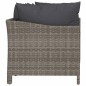 vidaXL 4-tlg. Garten-Lounge-Set mit Kissen Grau Poly Rattan vidaXL 4-tlg. Garten-Lounge-Set mit Kissen Grau Poly Rattan