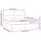vidaXL Boxspringbett mit Matratze Schwarz 200x200 cm Samt vidaXL Boxspringbett mit Matratze Schwarz 200x200 cm Samt