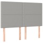 vidaXL Boxspringbett mit Matratze & LED Hellgrau 140x190 cm Stoff vidaXL Boxspringbett mit Matratze & LED Hellgrau 140x190 cm Stoff